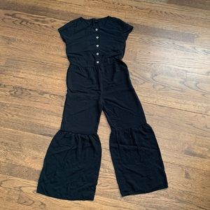 Art class short sleeve pant romper with flared/wider leg size girls 7/8